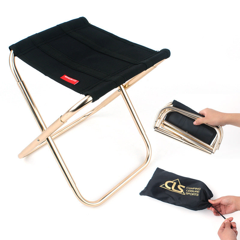 Folding Aluminum Alloy Camping Stool – Portable, Lightweight, for Fishing & Outdoor Use