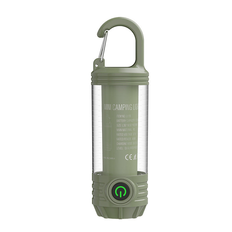Camping Atmosphere Light & Flashlight – Type-C Rechargeable, ABS, 130×35mm, Waterproof