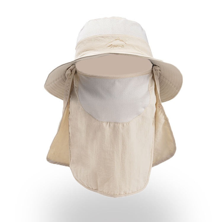 Men's Wide-Brim Fishing Sun Hat – Nylon, Quick-Dry, Fits 56–60cm Head Circumference