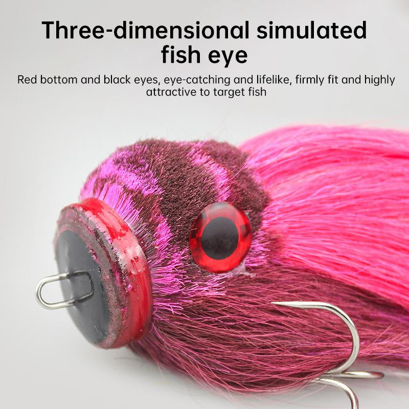 Baby Rat Swimbait – Hand-Tied Deer Hair, Solid Body, 1/0 Hook, Muskie & Pike Lure