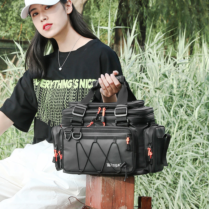 Fishing Rod & Gear Shoulder Bag – Single Strap Crossbody, Pole Storage, Outdoor