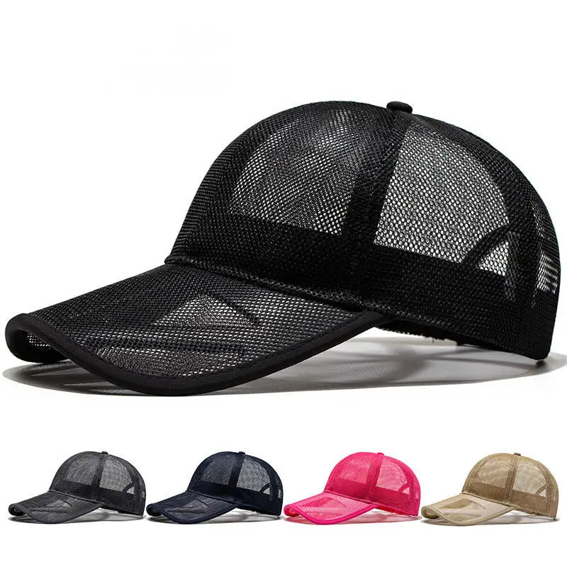 Adult Summer Mesh Sun Cap Lady Outdoors Sport Hat Man Big Size Baseball Caps