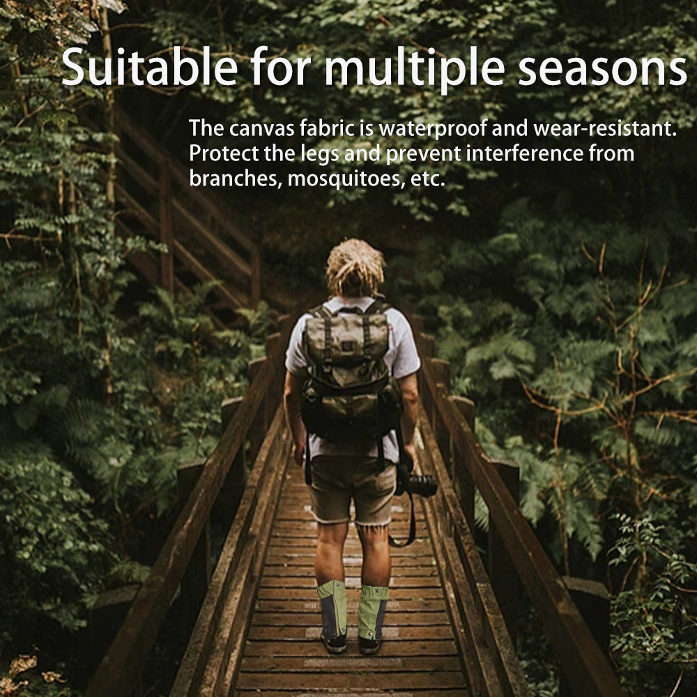 Canvas foot cover outdoor men and women hiking through the short leggings foot cover hiking waterproof desert dust gaiters