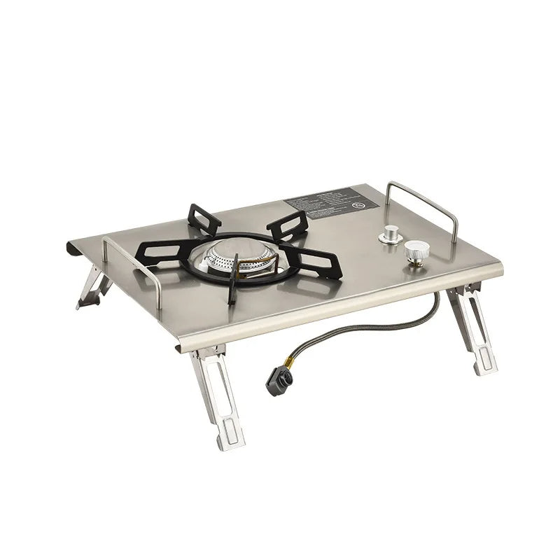 Foldable Camping Gas Stove – 4000W, Stainless Steel, IGT Compatible, Portable