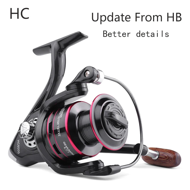 LINNHUE HC/HB Spinning Reel – 8kg Max Drag, All-Metal Spool, Stainless Steel Handle, Sizes 1000–3000